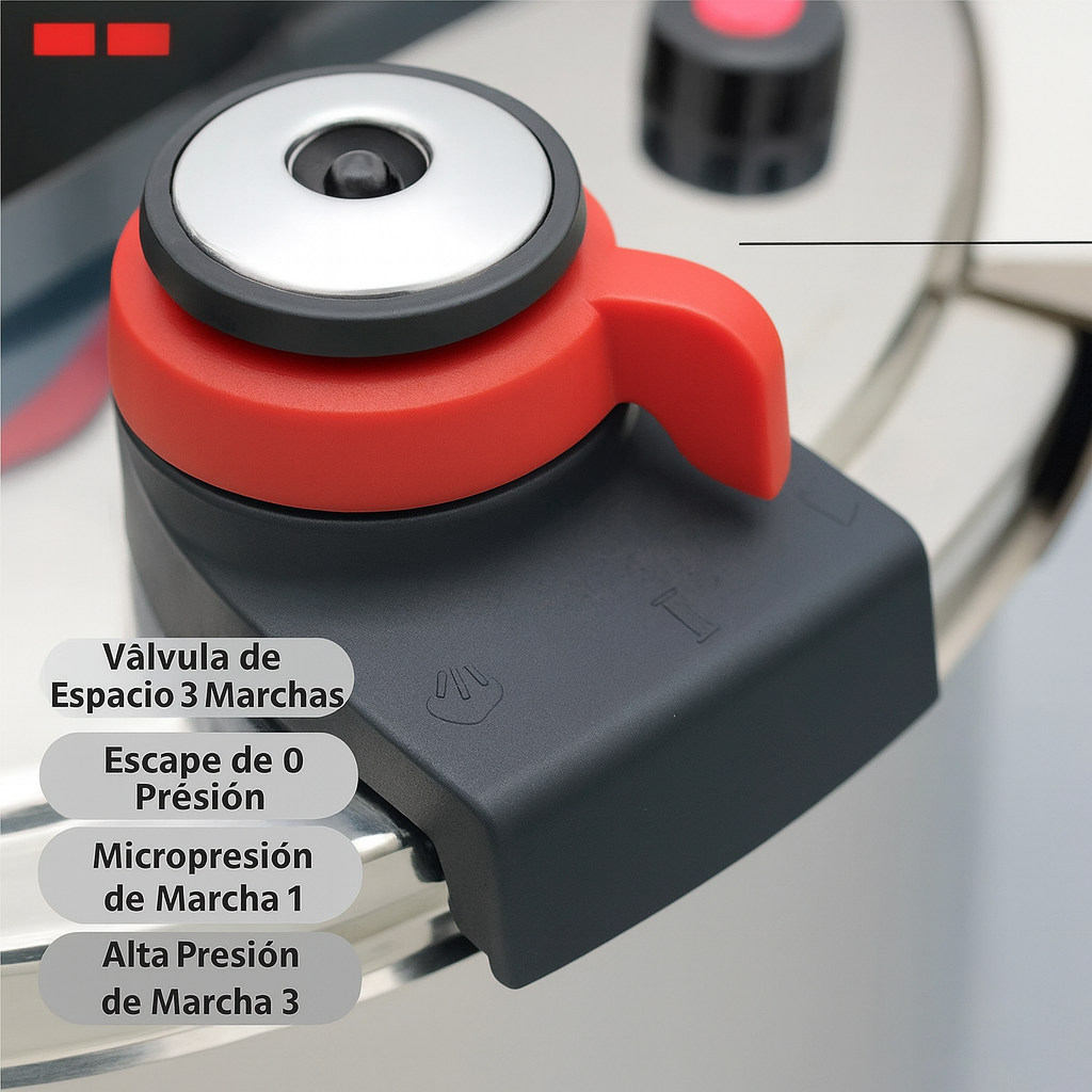 [Llevate 2 y pagá 1] MasterTurbo Olla a Presión de Acero Inoxidable + REGALO: Kit de Utensilios